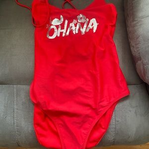 Red “Ohana” Disney bathing suit